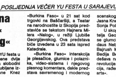 OSLOBODJENJE-290887-YU_FEST-BURKINA_FASO_I_NALOG
