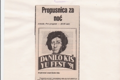 OSLOBADJANJE-SARAJEVO-300891-FESTIVAL_JU_FEST_DANILO_KIS