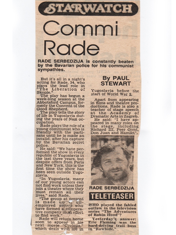 THE-SUN-030281-AUSTRALIJA_GOSTOVANJE_RADE_SERBEDZIJA_OSLOBODJENJE_SKOPLJA_AKADEMIJA_DRAMSKIH_UMETNOSTI_ZAGREB0