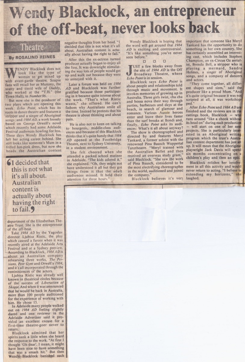 SYDNEY-MORNING-HERALD-170384-1-2-AUSTRALIJA_GOSTOVANJE_1984_ORVEL_LJUBISA_RISTIC_PER_GINT_IBZEN_PERSIJANCI_WENDY_BLACKLOCK_ECHO_POINT
