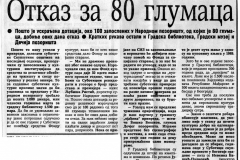 VNOVOSTI-260491-OTKAZ_ZA_80_GLUMACA_SU_NP