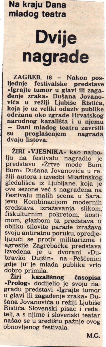 VJESNIK-10011976-DAN_MLADOG_TEATRA-LJUBISA_RISTIC-DUSAN_JOVANOVIC_TUMOR_U_GLAVI